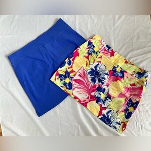 Rafaella Blue and Floral Women's Skorts